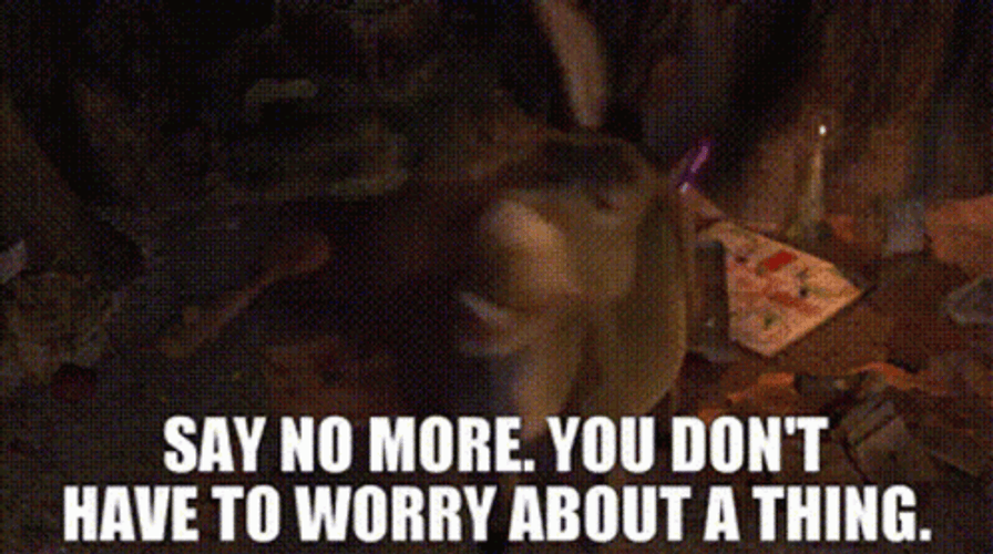 No Worries Say No More Donkey Shrek GIF