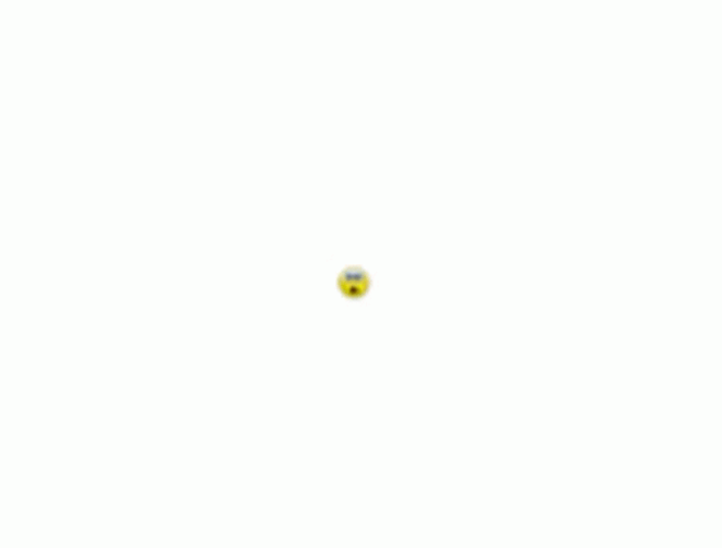 No Worries Smiley Splat Face GIF