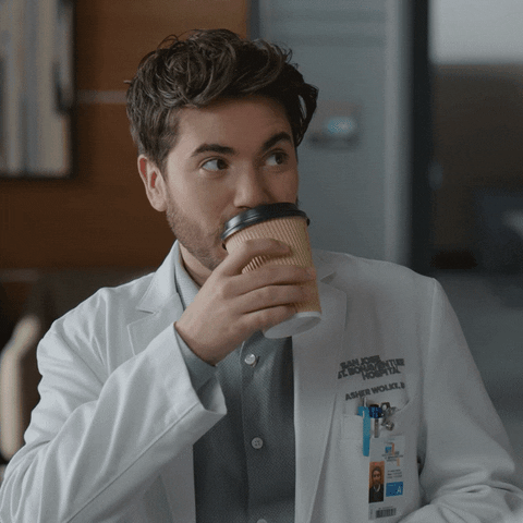 Noah Galvin Sipping Tea GIF