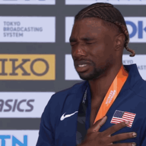 Noah Lyles Crying Lyles Olympics GIF