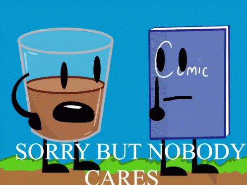 Nobody Cares Shot Glass Talking Animation GIF