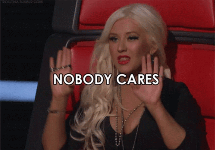 Nobody Cares Christina Aguilera The Voice GIF