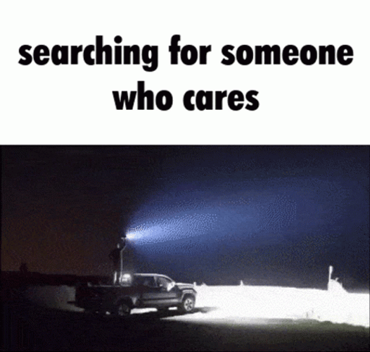 Nobody Cares Dark Night Searching Powerful Searchlight  GIF