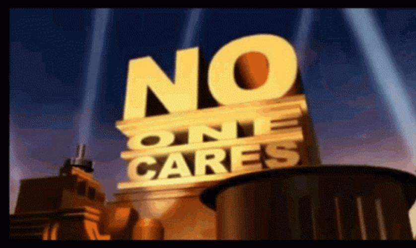 Nobody Cares Revolving Text Spotlights GIF