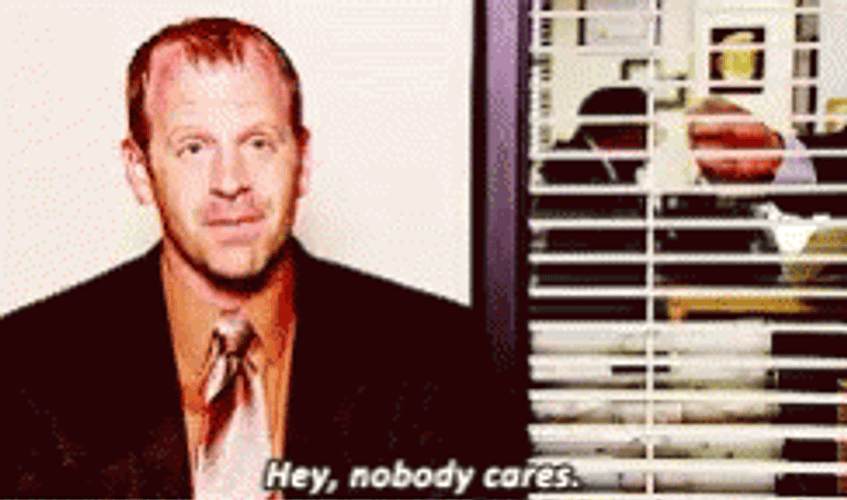 Nobody Cares Toby Flenderson The Office GIF