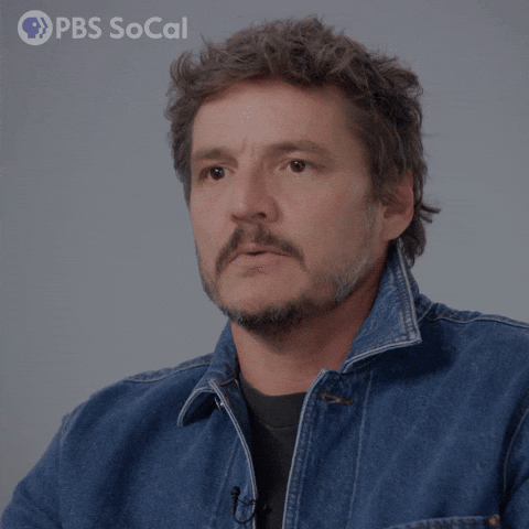 Nodding Pedro Pascal Eating Sandwich GIF