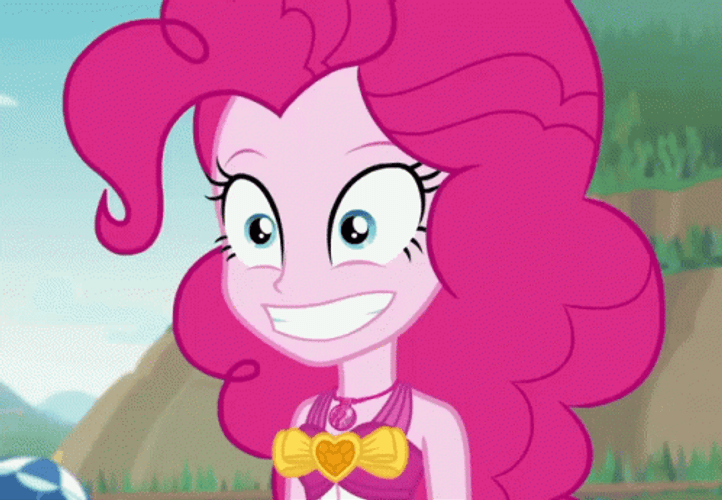 Nodding Pinkie Pie GIF