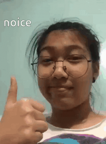 Noice Asian Girl Zoom In Thumbs Up Meme GIF