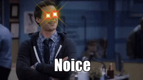 Noice Jake Peralta Laser Eyes Meme GIF