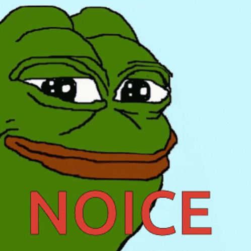 Noice Pepe The Frog Meme GIF