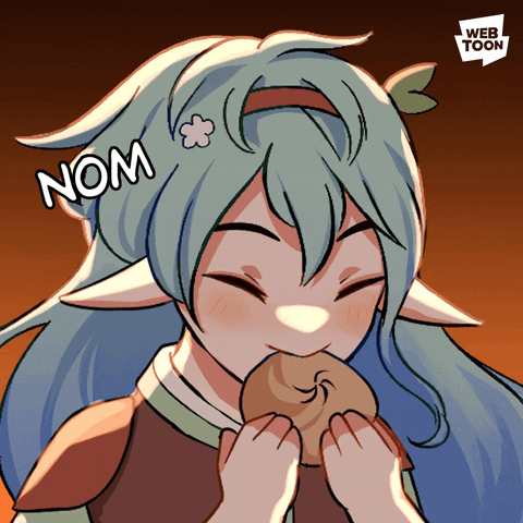 Nom Nom Anime Eating Bun GIF