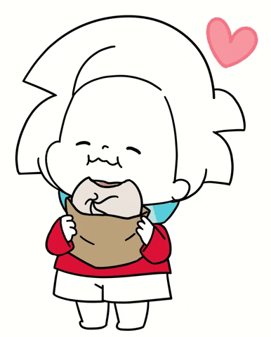 Nom Nom Bread Love Baby Girl GIF