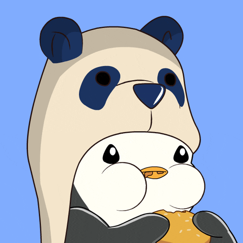 Nom Nom Hungry Pudgy Penguin GIF