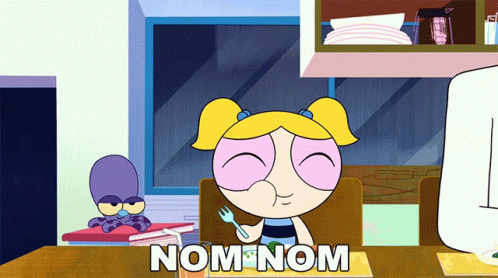 Nom Nom The Powerpuff Girls GIF