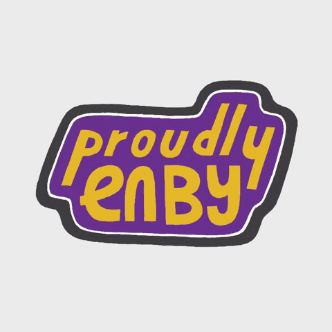 Non-binary Proudly Enby GIF