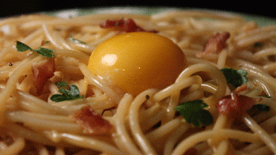 Noodles Egg Yolk Melt GIF