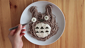 Noodles Totoro Cute Design GIF