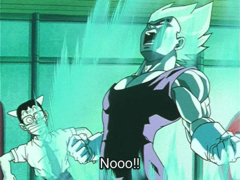 Nooooo Enraged Vegeta Dragon Ball Z GIF