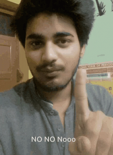 Nooooo Oam Shandilya Finger Shake GIF