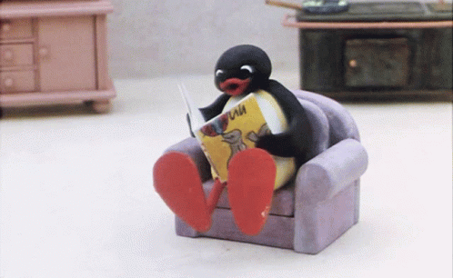Noot Noot Busy Reading GIF