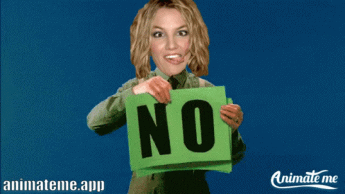 Nope Nope Nope Britney Spears Wacky Face GIF