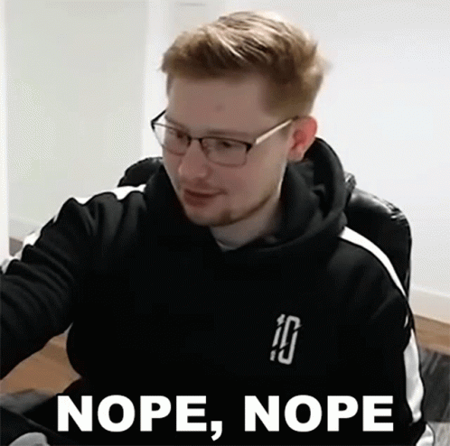 Nope Nope Nope Guy Not Excited GIF