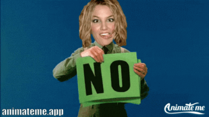 Nope Nope Nope Britney Spears Wacky Face GIF