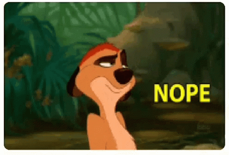 Nope Nope Nope Timon The Lion King GIF