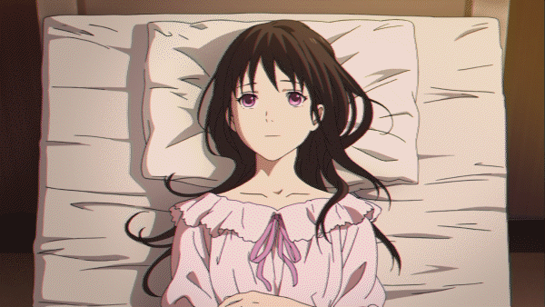 Noragami Hiyori Head Pats Good Night GIF