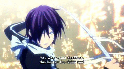 Noragami Yato Using His Yukine Sword GIF