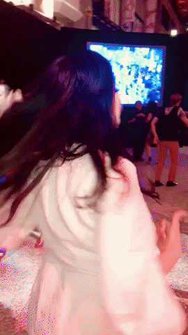 Noriko Casol In White Dress Salsa GIF