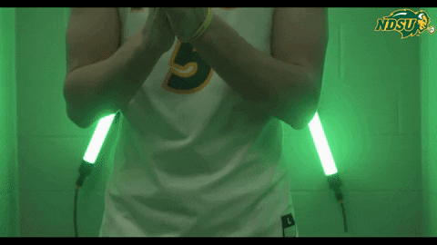 North Dakota State Basketball Player Rubbing Hands GIF