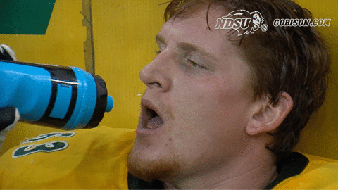 North Dakota State Football Drinking Water GIF