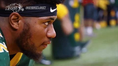 North Dakota State Football Player Contemplating GIF