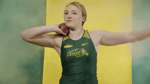 North Dakota State Girl Athlete Toned Arms GIF