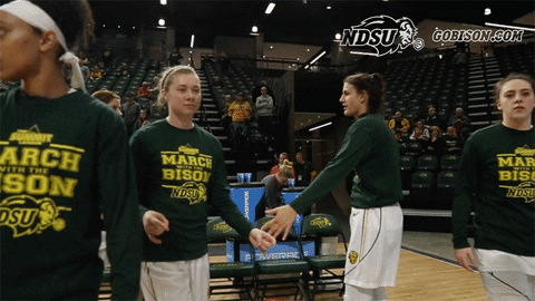 North Dakota State Player Bison Hand Sign GIF