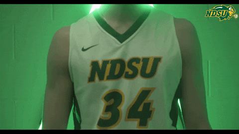 North Dakota State Player Head On Game GIF