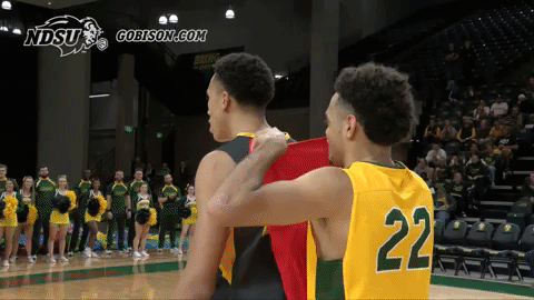 North Dakota State Player Tie Cape GIF