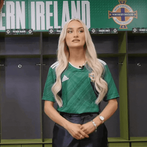 Northern Ireland Anchor Bernadette Hagans GIF