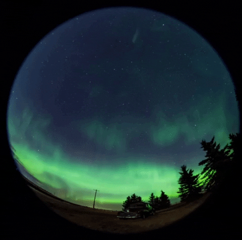 Northern Lights On A Camera GIF