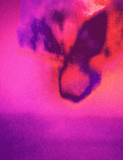 Northern Lights On Red Screen GIF