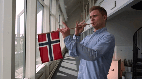 Norway Flag Trumpet GIF