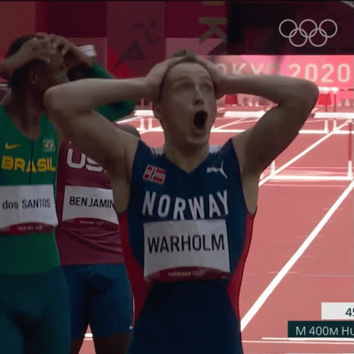 Norway Karsten Warholm Shocked GIF