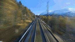 Norway Train Perspective GIF