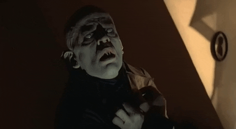 Nosferatu Scary Shocked Face GIF