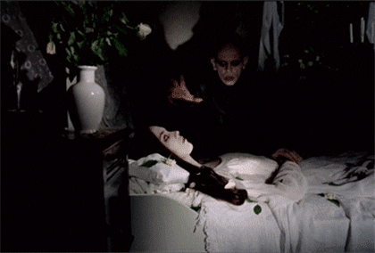 Nosferatu Surprises Lucy Scene GIF