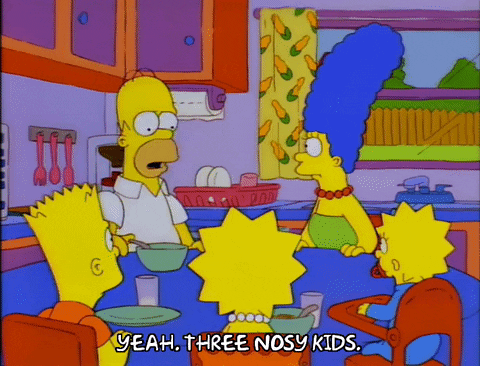 Nosy Kids The Simpsons Family GIF