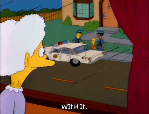 Nosy Sylvia Winfield The Simpsons GIF