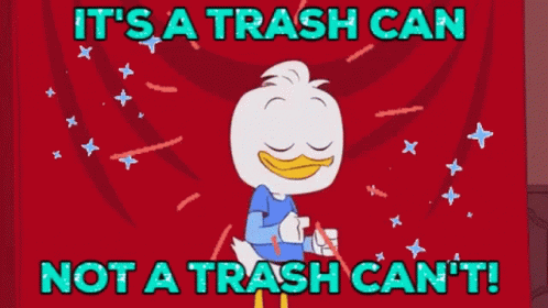 Not A Trash Can't Dewey GIF