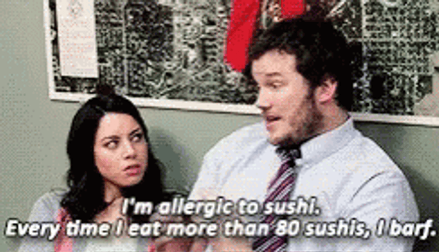 Not Allergic To Sushi GIF